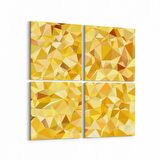 Olla 10351K4 Abstract Görsel Kare 4'lü Kanvas Tablo (Ölçü: 105X105)