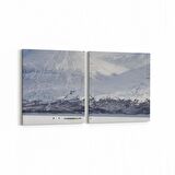 Olla 13604K2Y Doğa / Manzara Görseli Kare 2'li Yatay Kanvas Tablo (Ölçü: 85X40)