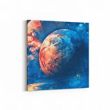 Olla 17682K Uzay Görseli Kare Kanvas Tablo (Ölçü: 60X60)
