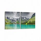 Olla 14279K2Y Doğa / Manzara Görseli Kare 2'li Yatay Kanvas Tablo (Ölçü: 125X60)
