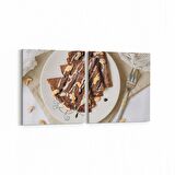 Olla 15014K2Y Gıda Görseli Kare 2'li Yatay Kanvas Tablo (Ölçü: 85X40)