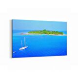 Olla 16569Y Kumsal / Sahil Görseli Yatay Kanvas Tablo (Ölçü: 150X100)