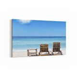 Olla 16576Y Kumsal / Sahil Görseli Yatay Kanvas Tablo (Ölçü: 45X30)