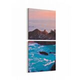 Olla 13409K2D Doğa / Manzara Görseli Kare 2'li Dikey Kanvas Tablo (Ölçü: 30X65)