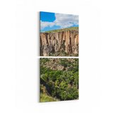 Olla 13162K2D Doğa / Manzara Görseli Kare 2'li Dikey Kanvas Tablo (Ölçü: 30X65)