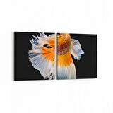 Olla 12616K2Y Hayvanlar Alemi Görseli Kare 2'li Yatay Kanvas Tablo (Ölçü: 85X40)