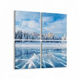 Olla 14361K4 Doğa / Manzara Görseli Kare 4'lü Kanvas Tablo (Ölçü: 65X65)