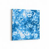 Olla 17223K Su / Damla Görseli Kare Kanvas Tablo (Ölçü: 25X25)