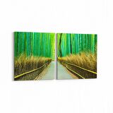 Olla 14071K2Y Doğa / Manzara Görseli Kare 2'li Yatay Kanvas Tablo (Ölçü: 125X60)