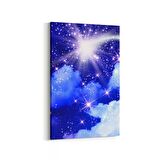 Olla 14676D Gece Gökyüzü Görseli Dikey Kanvas Tablo (Ölçü: 20X30)