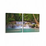 Olla 14056K2Y Doğa / Manzara Görseli Kare 2'li Yatay Kanvas Tablo (Ölçü: 125X60)