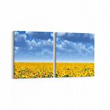 Olla 13933K2Y Doğa / Manzara Görseli Kare 2'li Yatay Kanvas Tablo (Ölçü: 85X40)