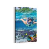 Olla 12076D Akvaryum / Balık Görseli Dikey Kanvas Tablo (Ölçü: 70X105)