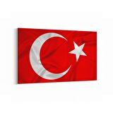 Olla 17549Y Türk Bayrağı Görseli Yatay Kanvas Tablo (Ölçü: 30X20)
