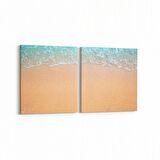 Olla 16412K2Y Kumsal / Sahil Görseli Kare 2'li Yatay Kanvas Tablo (Ölçü: 105X50)
