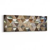 Olla 10035YI Abstract 3 Boyut Görsel Yatay İnce Kanvas Tablo (Ölçü: 90X30)