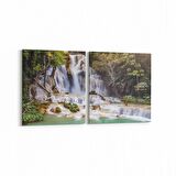 Olla 14230K2Y Doğa / Manzara Görseli Kare 2'li Yatay Kanvas Tablo (Ölçü: 125X60)