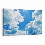 Olla 15396Y Gökyüzü Bulut Görseli  Yatay Kanvas Tablo (Ölçü: 150X100)