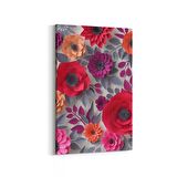 Olla 11621D Çiçek Görseli Dikey Kanvas Tablo (Ölçü: 100X150)