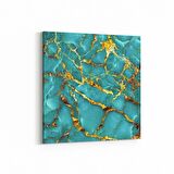 Olla 16684K Mermer Desen Görsel Kare Kanvas Tablo (Ölçü: 100X100)