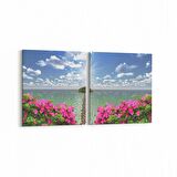 Olla 13570K2Y Doğa / Manzara Görseli Kare 2'li Yatay Kanvas Tablo (Ölçü: 105X50)