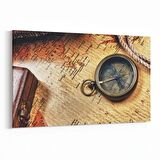 Olla 16175Y Harita Görseli Yatay Kanvas Tablo (Ölçü: 90X60)