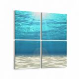 Olla 12988K4 Deniz / Okyanus Görseli Kare 4'lü Kanvas Tablo (Ölçü: 105X105)