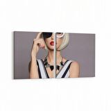 Olla 16902K2Y Model / Manken Görseli 2'li Yatay Kanvas Tablo (Ölçü: 145X70)