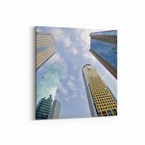 Olla 18243K4 Yapı Görseli Kare 4'lü Kanvas Tablo (Ölçü: 145X145)