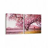 Olla 13622K2Y Doğa / Manzara Görseli Kare 2'li Yatay Kanvas Tablo (Ölçü: 85X40)