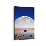 Olla 15955D Günbatımı Görseli Dikey Kanvas Tablo (Ölçü: 100X150)