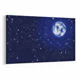 Olla 14723Y Gece Gökyüzü Görseli Yatay Kanvas Tablo (Ölçü: 45X30)