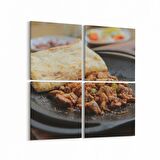 Olla 14998K4 Gıda Görseli Kare 4'lü Kanvas Tablo (Ölçü: 65X65)