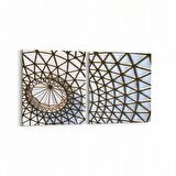 Olla 10125K2Y Abstract Görsel Kare 2'li Yatay Kanvas Tablo (Ölçü: 125X60)