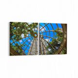 Olla 13812K2Y Doğa / Manzara Görseli Kare 2'li Yatay Kanvas Tablo (Ölçü: 145X70)