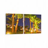 Olla 13671K2Y Doğa / Manzara Görseli Kare 2'li Yatay Kanvas Tablo (Ölçü: 125X60)