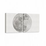 Olla 14793K2Y Gece Gökyüzü Görseli Kare 2'li Yatay Kanvas Tablo (Ölçü: 65X30)