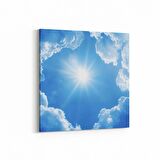 Olla 15741K Gökyüzü Bulut Görseli  Kare Kanvas Tablo (Ölçü: 25X25)