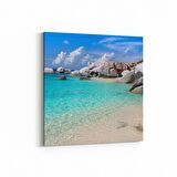 Olla 16561K Kumsal / Sahil Görseli Kare Kanvas Tablo (Ölçü: 25X25)