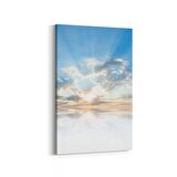 Olla 15463D Gökyüzü Bulut Görseli  Dikey Kanvas Tablo (Ölçü: 100X150)
