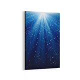 Olla 14838D Gece Gökyüzü Görseli Dikey Kanvas Tablo (Ölçü: 100X150)