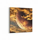 Olla 17641K Uzay Görseli Kare Kanvas Tablo (Ölçü: 60X60)