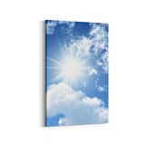 Olla 15434D Gökyüzü Bulut Görseli  Dikey Kanvas Tablo (Ölçü: 100X150)