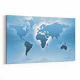 Olla 16146Y Harita Görseli Yatay Kanvas Tablo (Ölçü: 150X100)