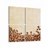 Olla 15085K4 Gıda Görseli Kare 4'lü Kanvas Tablo (Ölçü: 145X145)