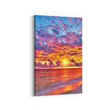 Olla 16028D Günbatımı Görseli Dikey Kanvas Tablo (Ölçü: 60X90)