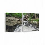 Olla 14123K2Y Doğa / Manzara Görseli Kare 2'li Yatay Kanvas Tablo (Ölçü: 85X40)