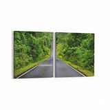 Olla 13267K2Y Doğa / Manzara Görseli Kare 2'li Yatay Kanvas Tablo (Ölçü: 125X60)