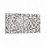 Olla 10052K2Y Abstract 3 Boyut Görsel Kare 2'li Yatay Kanvas Tablo (Ölçü: 65X30)