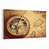 Olla 16192Y Harita Görseli Yatay Kanvas Tablo (Ölçü: 120X80)